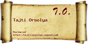 Tajti Orsolya névjegykártya